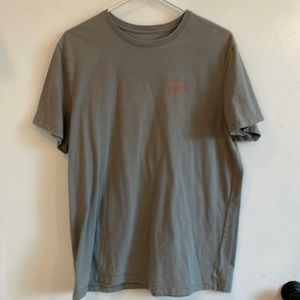 Mens large gray tee shirt with pink palm tree